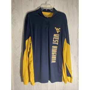 West Virginia 1/4 Zip Pullover Jacket Men's Colosseum Xl Embroidered Logo